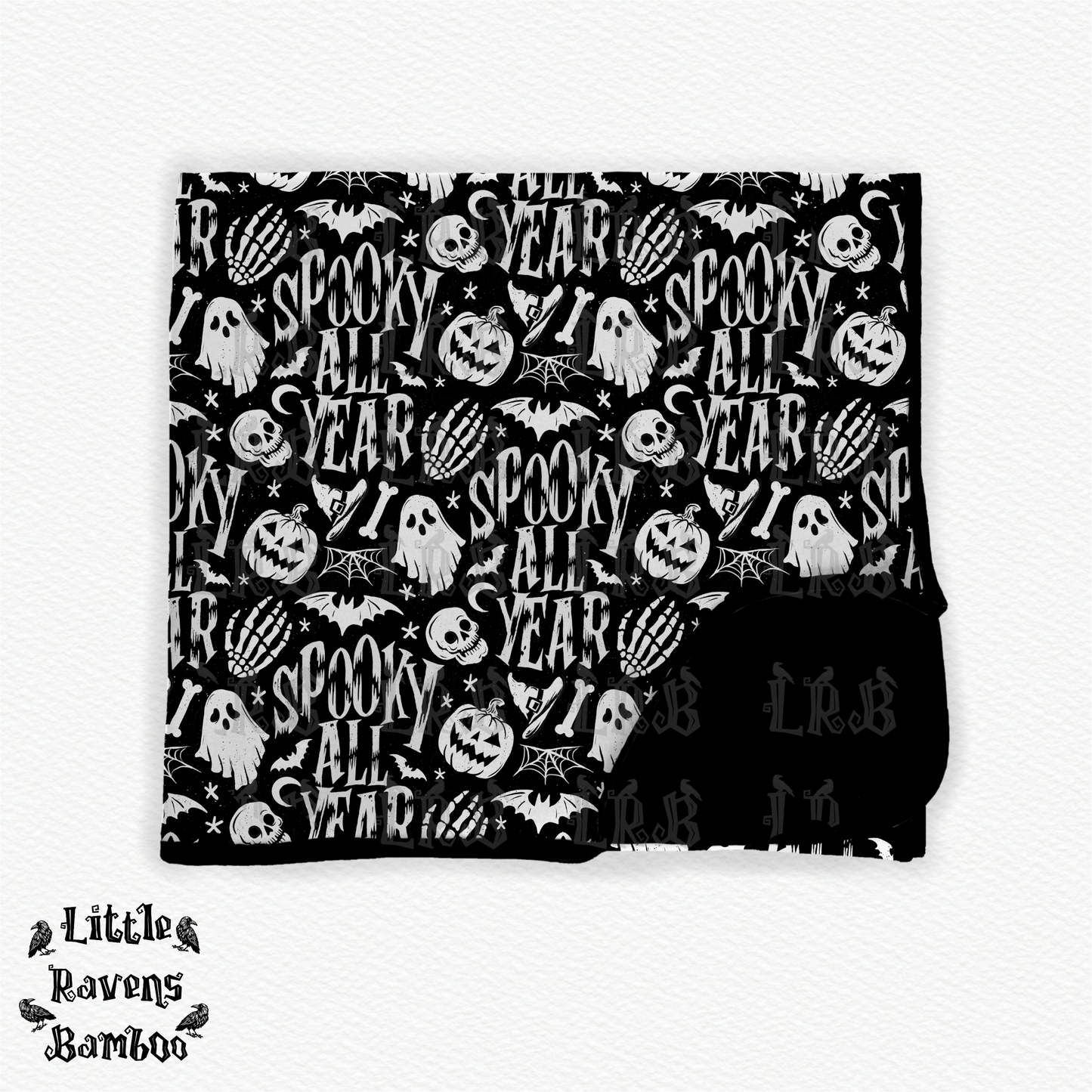 Adult 65x85 Double Layer Bamboo Blanket Spooky All Year