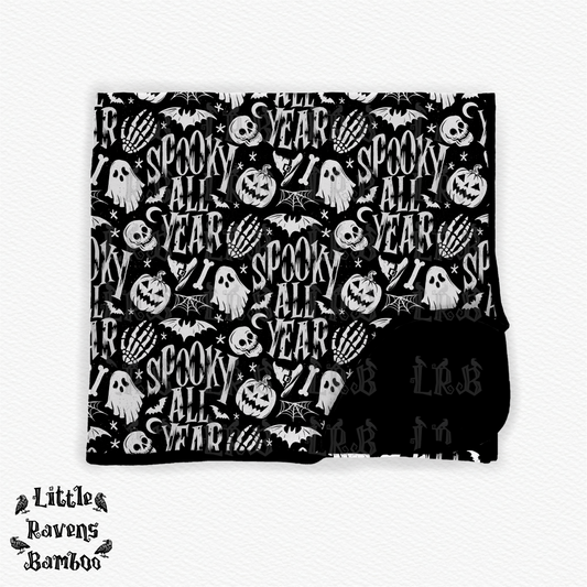 Adult 65x85 Double Layer Bamboo Blanket Spooky All Year